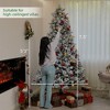 7.5 ft Prelit Flocked Artificial Christmas Tree with 500 Clear Lights, 1530 Tips - 3 of 4