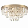 Crystorama Lighting Hayes 8 - Light Flush Mount in  Aged Brass - 4 of 4