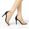 Allegra K Women's Clear Ankle Strap Stiletto Heel Open Toe Sandals - 2 of 4