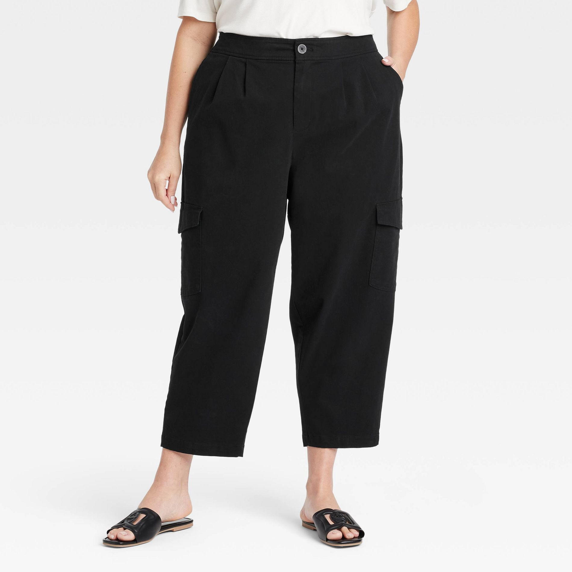 Women's High-Rise Casual Cargo Pants - Ava & Viv™