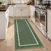 Geometric Living Room Rugs, Washable Bordered Print Soft Bedroom Carpet - 2 of 4
