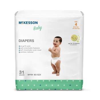 McKesson Baby Diapers, Disposable, Moderate Absorbency, Size 4
