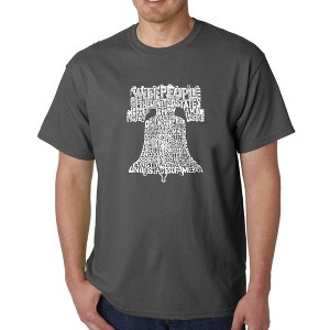 LA Pop Art Men's Word Art T-shirt - Liberty Bell - 1 of 4