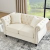 58.8" Velvet Chesterfield 2-Seater Sofa, Tufted Couch with Rolled Arms & Nailhead Trim for Living Room - 3 of 4