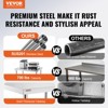 VEVOR Stainless Steel Work Table 30 x 12 x 34 Inch, 700 LBS Load Capacity with 4 Wheels, 3 Adjustable Height Levels, Silver - 3 of 4