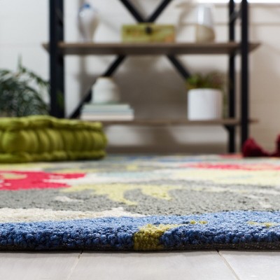 Ivory Elegance Floral Synthetic 2' x 6' Runner Rug