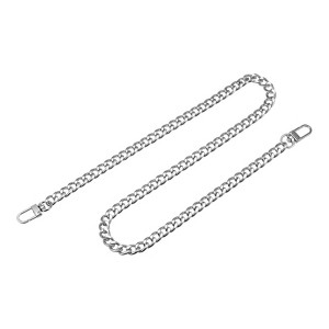 Unique Bargains Shoulder Bag Handbag DIY Accessories Iron Flat Chain Strap Silver Tone 32" - 1 of 3