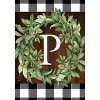 Wreath Monogram P Everyday Garden Flag 18" x 12.5" Briarwood Lane - 3 of 4