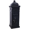 Vynxaria Black Garden Floor Mailbox - Large-Capacity Outdoor Postbox with Vintage Design, 48" Tall - 4 of 4