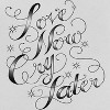Rerun Island Women's Love Now Cry Later Short Sleeve Graphic Cotton Retro Vintage Ranger Baby Tee - White Caviar L - 2 of 4