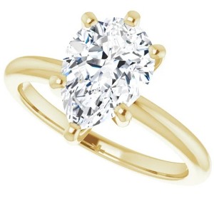 Pompeii3 3Ct Pear Moissanite Solitaire Engagement Ring 14k White Yellow or Rose Gold - 1 of 4