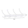 REGALWOVEN Wall Mount Entryway Bedroom Coat Hat Rack with 4 Hooks 1 Pc - 2 of 4