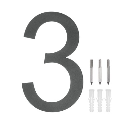 Unique Bargains 304 Stainless Steel Waterproof Rustproof House Numbers 1 Pc