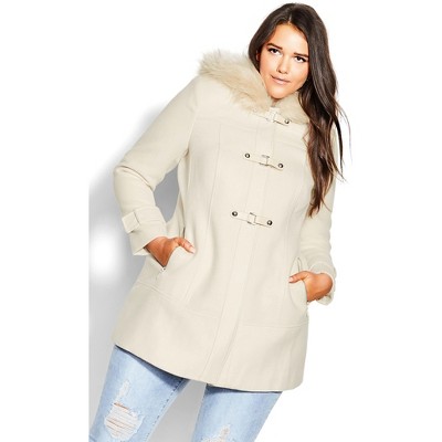 Women's Plus Size Wonderwall Coat - buff | CITY CHIC