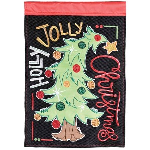 Dicksons Magnolia Garden Outdoor Flag Decoration For Garden, Yard, Or Walkway Large 29 x 42, Weather Resistant Polyester, Holly Jolly Christmas - 1 of 1