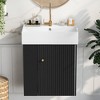 NicBex 21.6" Bathroom Vanity with Sink, Floating Vanity, Bathroom Cabinet Storage with 2 Spacious Drawers and 2 Open Shelf for Bathroom - 2 of 4
