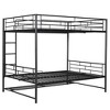 Whisen Full Over Full Metal Bunk Bed with Shelf and Guardrails - 4 of 4