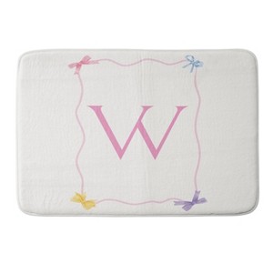 Deny Designs April Lane Art Simple Bow Monogram Memory Foam Bath Mat - 1 of 4