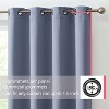 HLC.ME Oxford Curtains for Living Room, Room Darkening Energy Saving, Insulated Darkening Window Grommet Panels, Set of 2 - 2 of 4