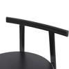 MAYEERTY 27''H Wooden Bar Stools Set of 3 - Round, Footrest, Modern Kitchen Counter Chairs (Black) - 3 of 4