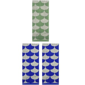 REGALWOVEN 3 Pack Geometric Pattern Soft Absorbent Cotton Hand Towels for Bathroom 13" x 29" - 1 of 4