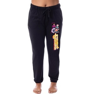 Steven Universe Womens' TV Show Characters Sleep Jogger Pajama Pants Black - 1 of 3