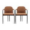 Christopher Knight Home Ihab Modern Upholstered Dining Chair with Iron Frame (Set of 2) - 2 of 4