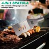 Itopfox Premium Stainless Steel BBQ Grill Set with Spatula, Fork & Tongs - Heavy Duty Barbecue Utensils Kit for Outdoor Grilling Lovers, Perfect Gift - 4 of 4