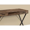 Monarch Specialties Computer Desk Home Office Laptop Left Right Set-Up Storage Drawers 42InchL Work Metal Laminate Brown Black Contemporary Modern - 3 of 4