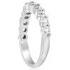 Pompeii3 5/8 ct Diamond Engagement Guard Wedding Ring Enhancer Band 14k White Gold - 3 of 4