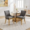 NicBex Vintage Neutrally Toned Thickened Dining Chairs with Bronze Nail Head,Modern Style Upholstered Accent Chairs for Living Room,Set of 2 - 2 of 4