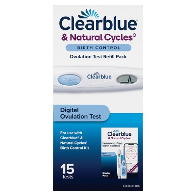 Clearblue & Natural Cycles Hormone-Free Birth Control Digital Ovulation Test Refill Pack - 15ct