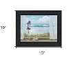 HomeRoots Irises on Windowsill Black Framed Print Wall Art - 3 of 4
