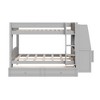 Whisen Full Size Bunk Bed & Bed Frame with  Desk and Bookshelves, Drawers, Ladder - 4 of 4