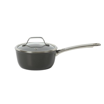 10-Piece Black Nonstick Aluminum Cookware Set with Glass Lids