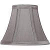 Springcrest Set of 4 Bell Chip Chandelier Lamp Shades Pewter Gray Small 3" Top x 6" Bottom x 5" High Candelabra Clip-On Fitting - 3 of 4