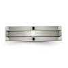 Black Bow Jewelry Titanium, 6mm Dual Finish Flat Unisex Comfort Fit Band - 3 of 4