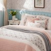 6 Pcs Elegant Cotton Percale Reversible Quilt Set, All Season Bedding Sets, Cozy Home Textile for Lux Bedroom Decor - 3 of 4