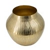 11x11x9" Aluminum Chisel Flower Vase, Gold - 2 of 4
