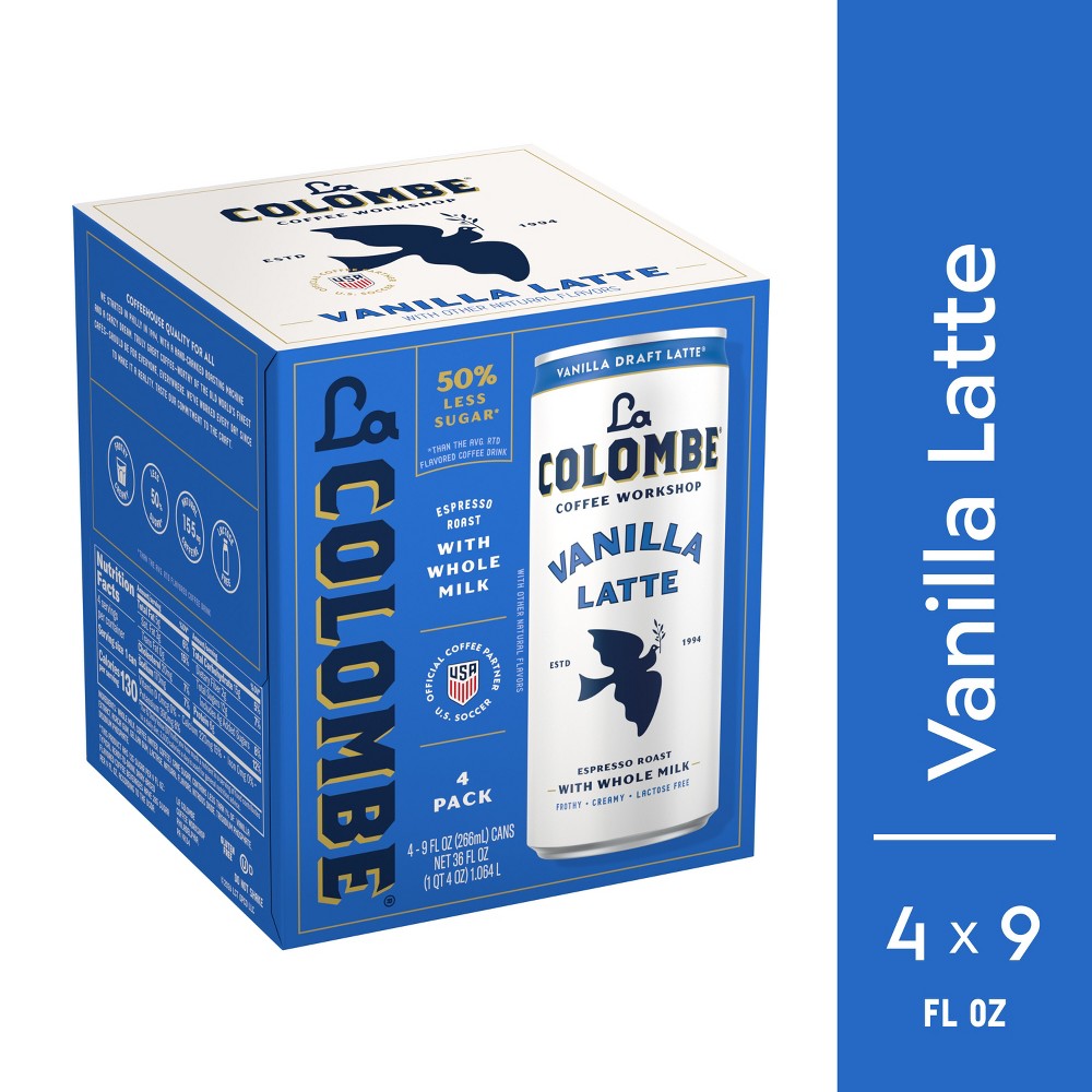 La Colombe Vanilla Draft Latte - 4pk/9 fl oz Cans