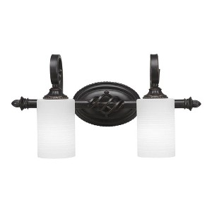 Toltec Lighting Elegante 2 - Light Vanity in  Dark Granite with 4" White Matrix Shade - 1 of 1