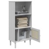 vidaXL Bookcase SENJA Rattan Look White 23.6 in.x13.8 in.x51.2 in. Solid Wood Pine - 4 of 4