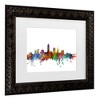 Trademark Fine Art Michael Tompsett Cleveland Ohio Skyline Matted Framed Art - 3 of 4