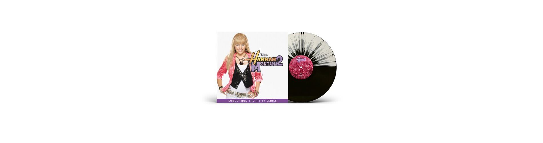 Hannah Montana - Hannah Montana 2 (Original Soundtrack)    (Splatter) (Colored Vinyl Black White Splatter)
