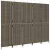 vidaXL Room Divider 5 Panels Gray Poly Rattan - 4 of 4
