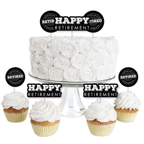 Big Dot Of Happiness Happy Retirement - Dessert Cupcake Toppers ...