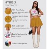 Women's Stretch Flared Mini Skirt - Super Short Skate Style in Nylon Ponte for Casual Wear Mustard - 2 of 4