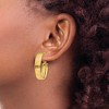 Black Bow Jewelry 6.75mm, 14k Yellow Gold Omega Back Oval Hoop Earrings, 25mm (1 Inch) - 3 of 4