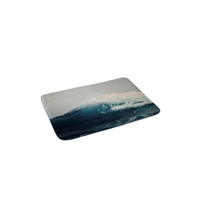 Bree Madden Sea Wave Memory Foam Bath Mat Blue - Deny Designs : Target