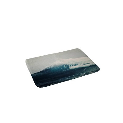 Bree Madden Sea Wave Memory Foam Bath Mat Blue - Deny Designs